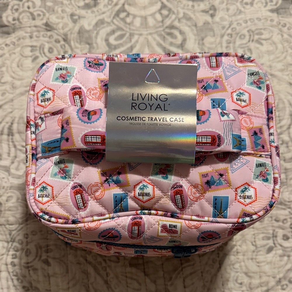 Living Royal Pink Cosmetic Travel Case